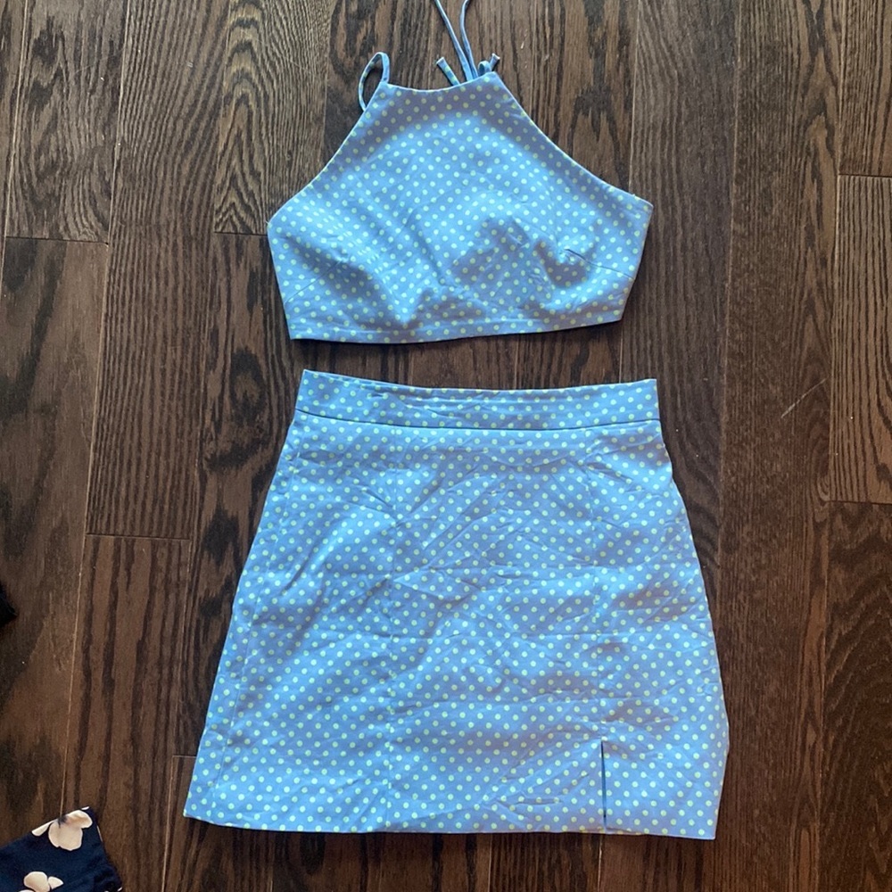 Zara two piece blue set
